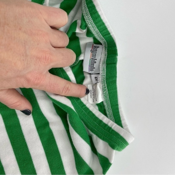 Bayou blanks Green and White Stripe Pajama Set - Picture 5 of 5